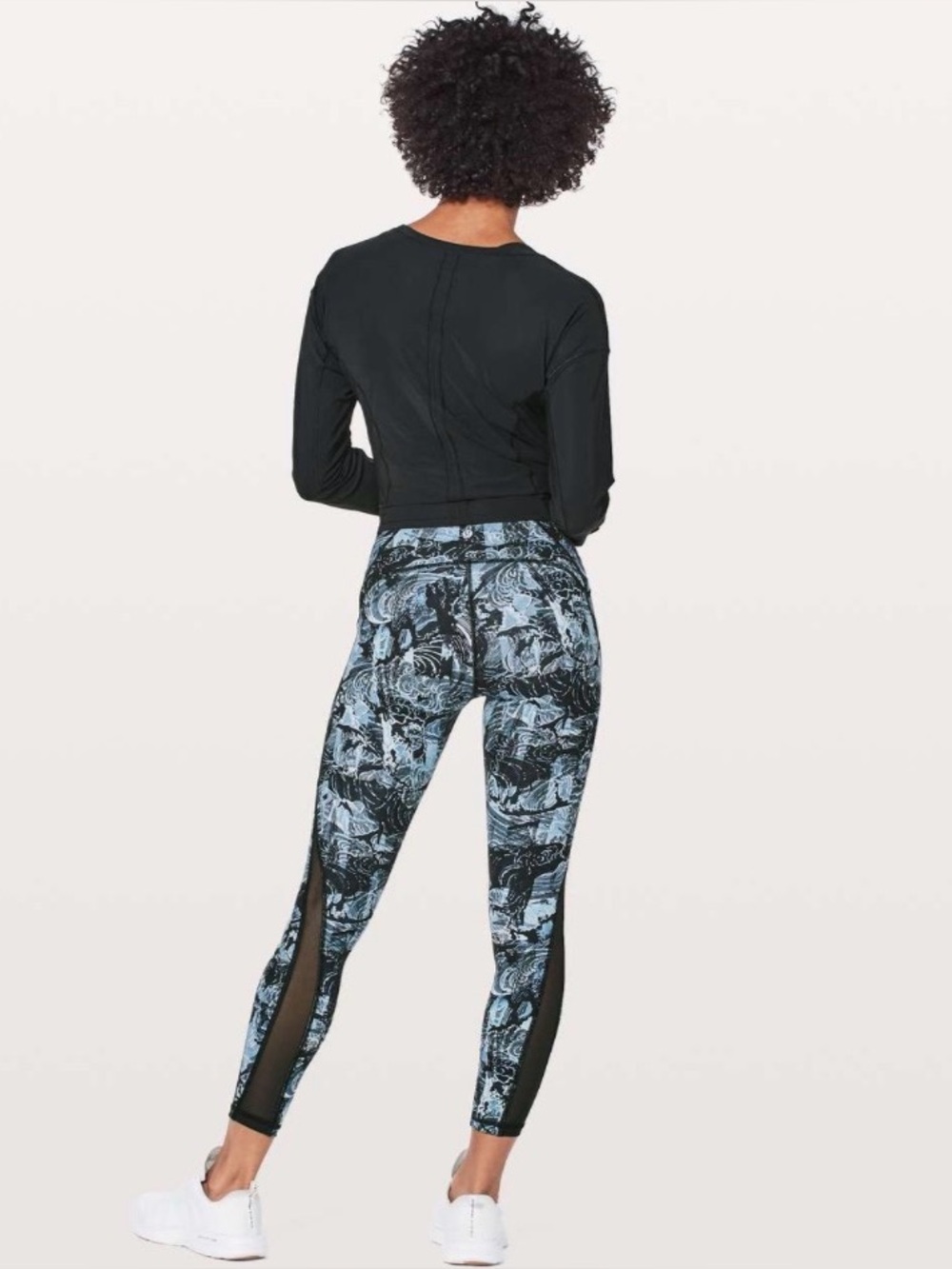 Lululemon Train Times 7/8 Leggings 25” Womens 10 Eternal Wave Starlight Black